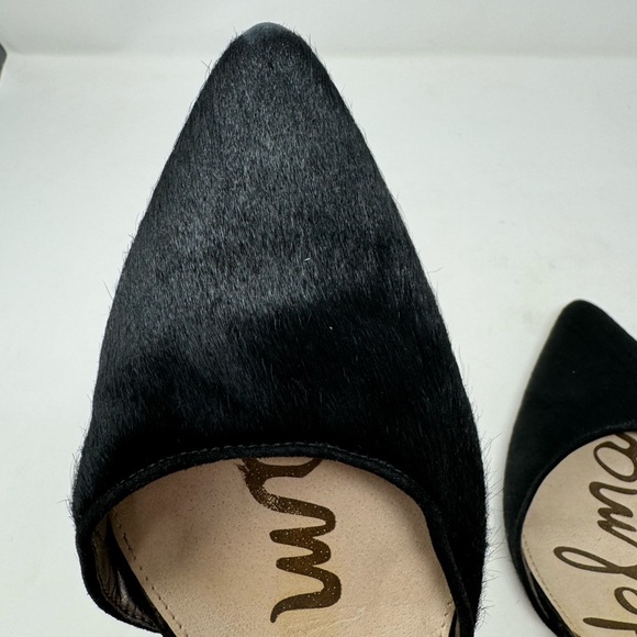 Sam Edelman Black Ankle Strap Calf Hair Heels Size 9 - Picture 5 of 5